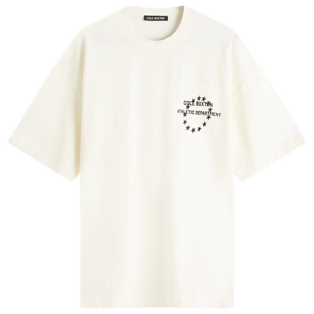 Cole Buxton Men's Athletic Department T-Shirt Vintage White